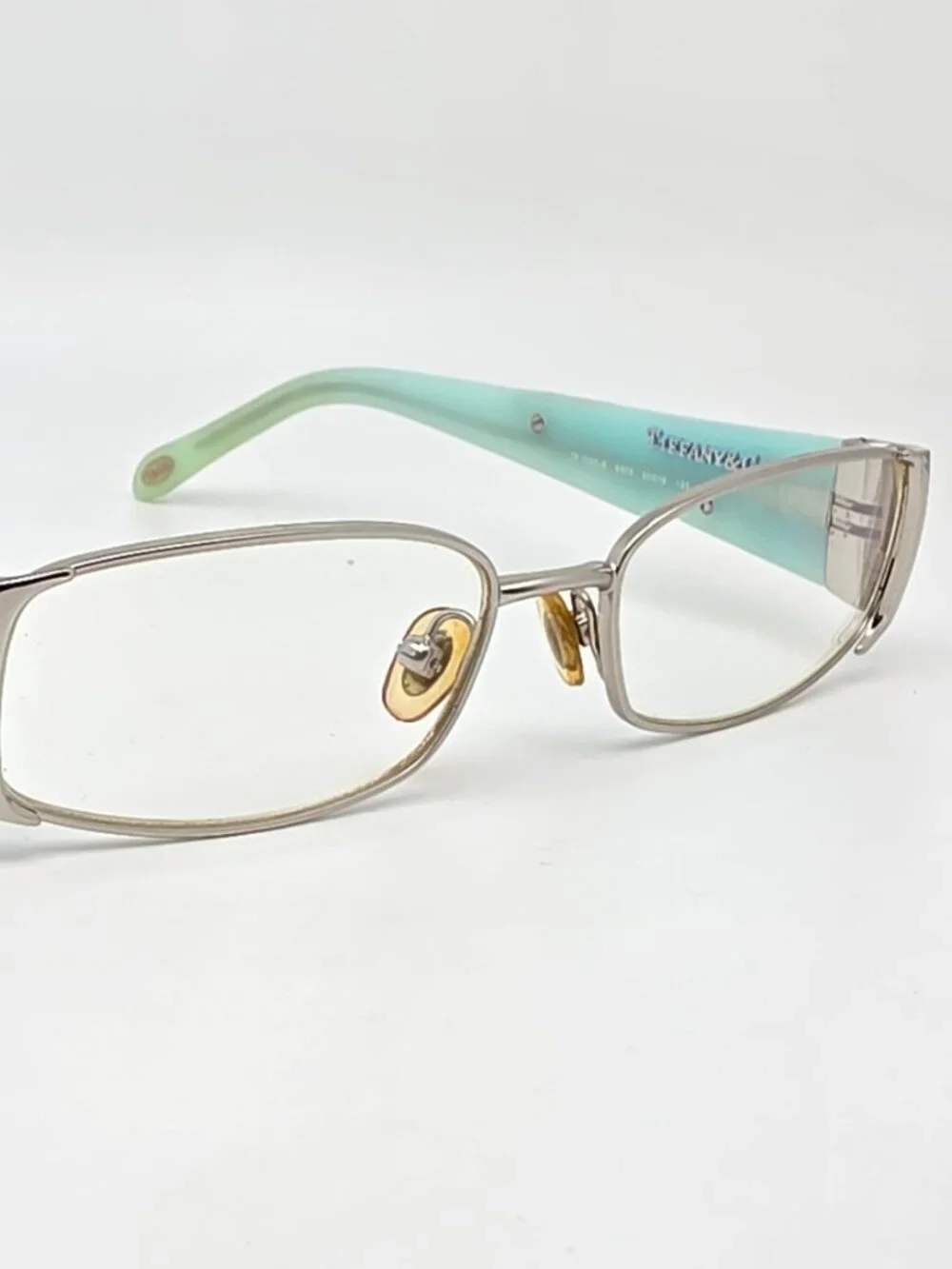 Tiffany & Co TF1020-B 6005 Silver Rhinestone Eyeglasses Frame w/ Case Italy 50mm